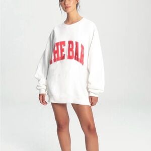 The Bar Varsity Collection Sweatshirt - White/Cherry